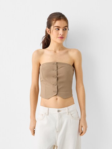 Bershka Blouse in Brown: front