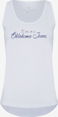 Oklahoma Jeans Top in White: front