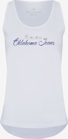 Oklahoma Jeans Top in Weiß: predná strana