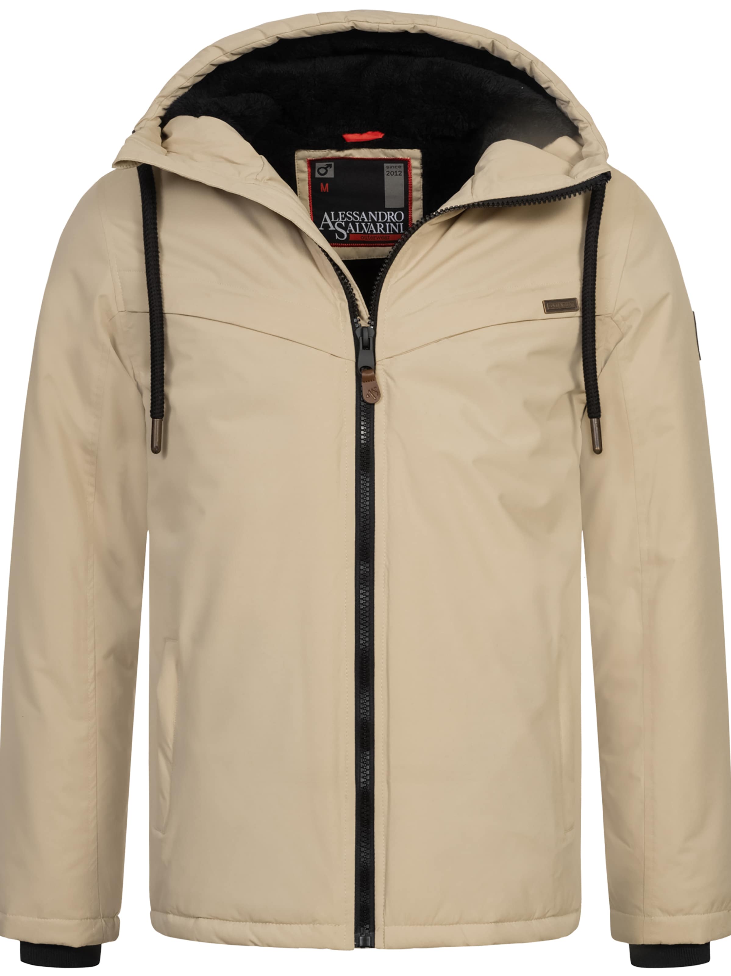 Alessandro Salvarini Winterjas in Beige: voorkant