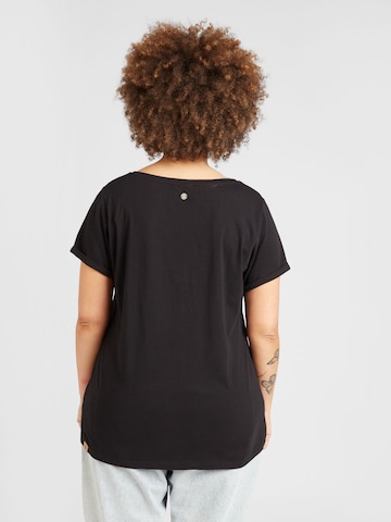 Ragwear Plus - Camiseta 'FLLORAH' en negro