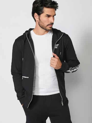 KOROSHI Sweatjacke in Schwarz