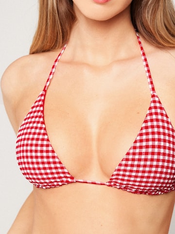 Tezenis Triangle Bikini Top 'Summer Vichy' in Red