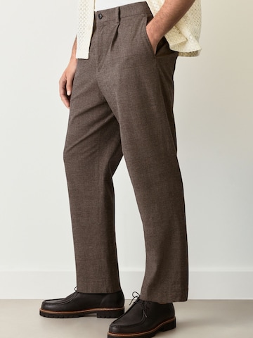 Next Loosefit Bandplooibroek in Bruin