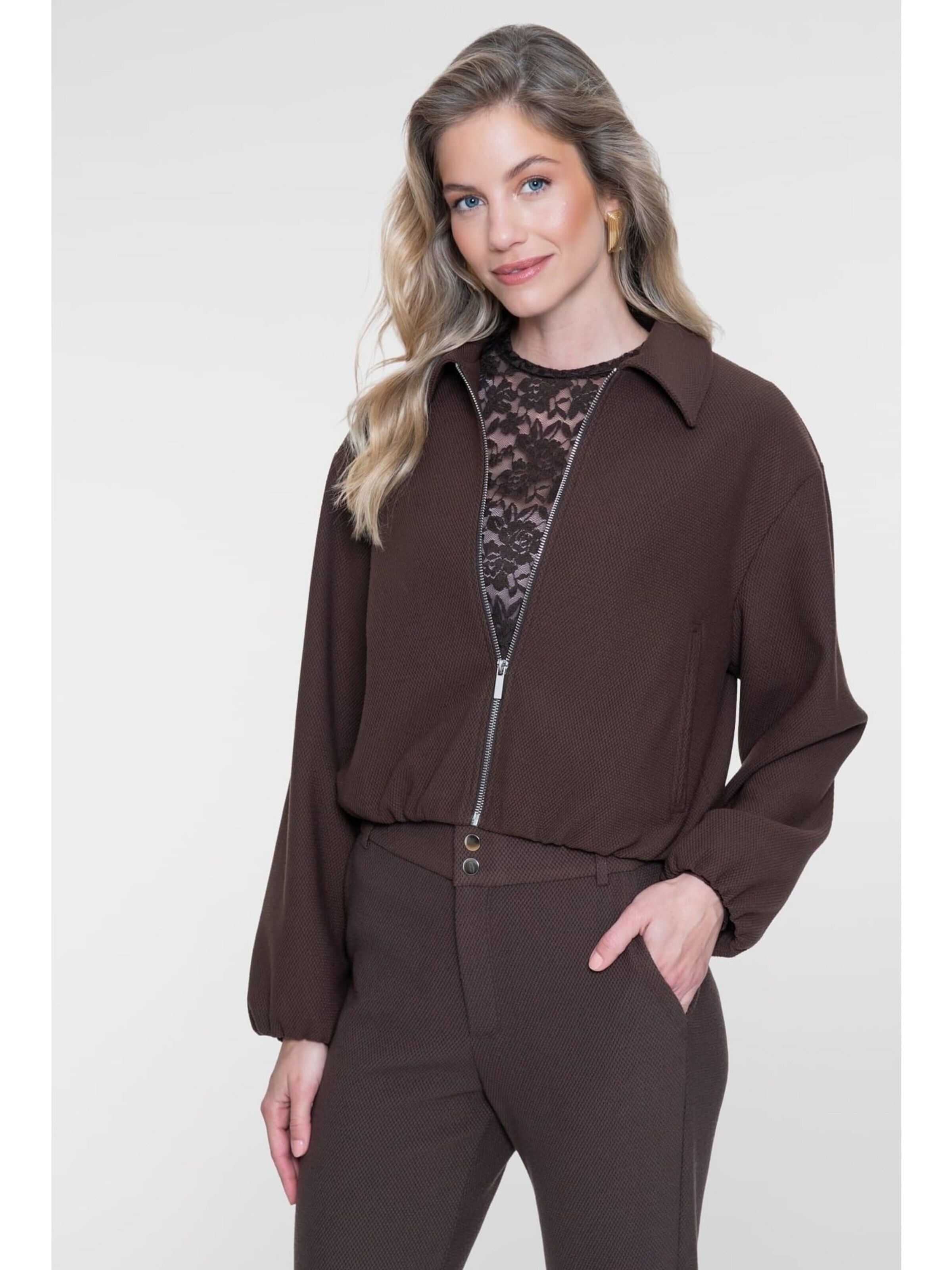 Geisha Top in Bruin