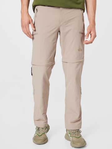 THE NORTH FACE Regular Outdoor trousers 'Exploration' in Beige: front