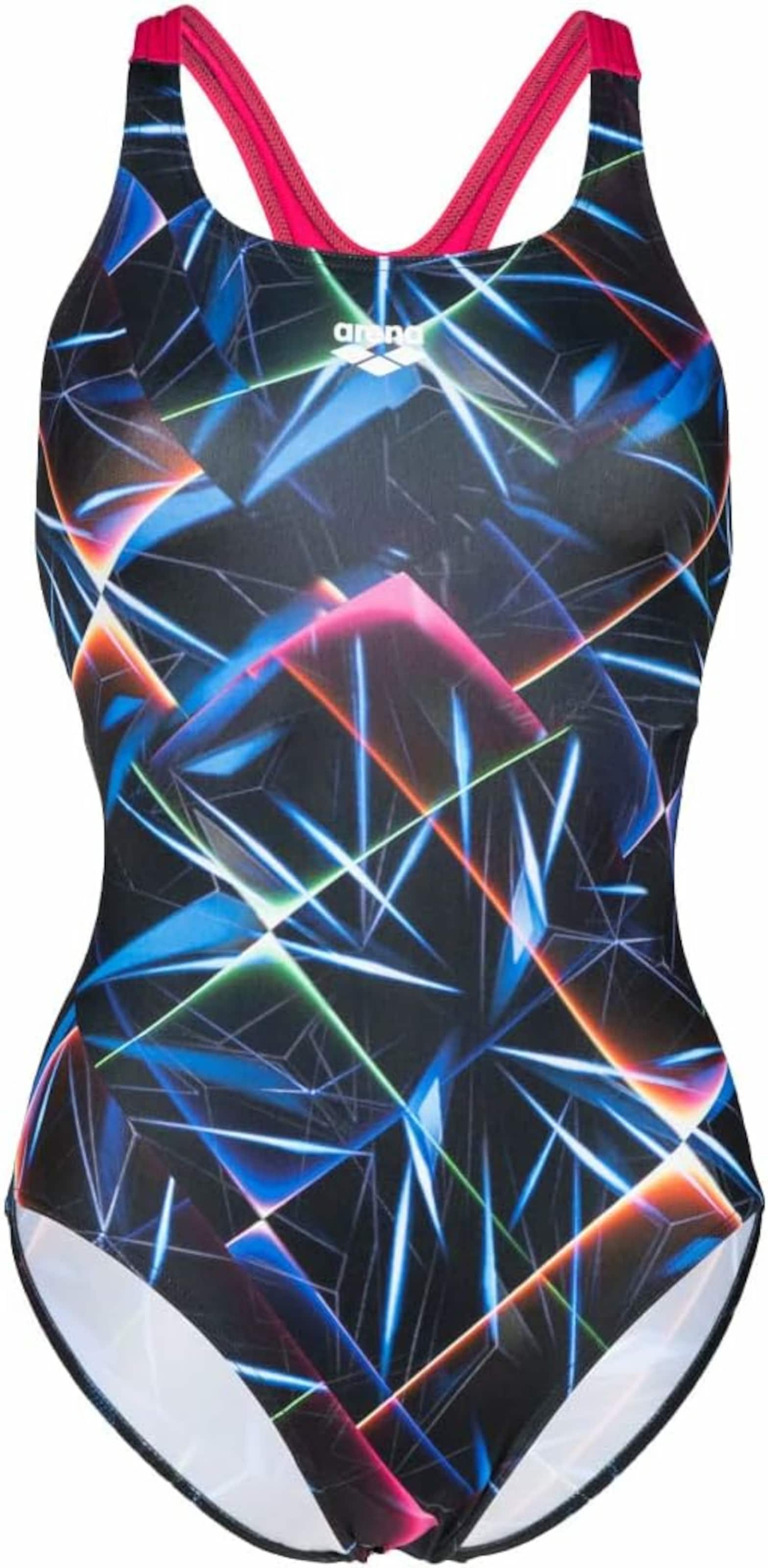ARENA Active Swimsuit in L in Navy / Azure / Green / Pink, Item view
