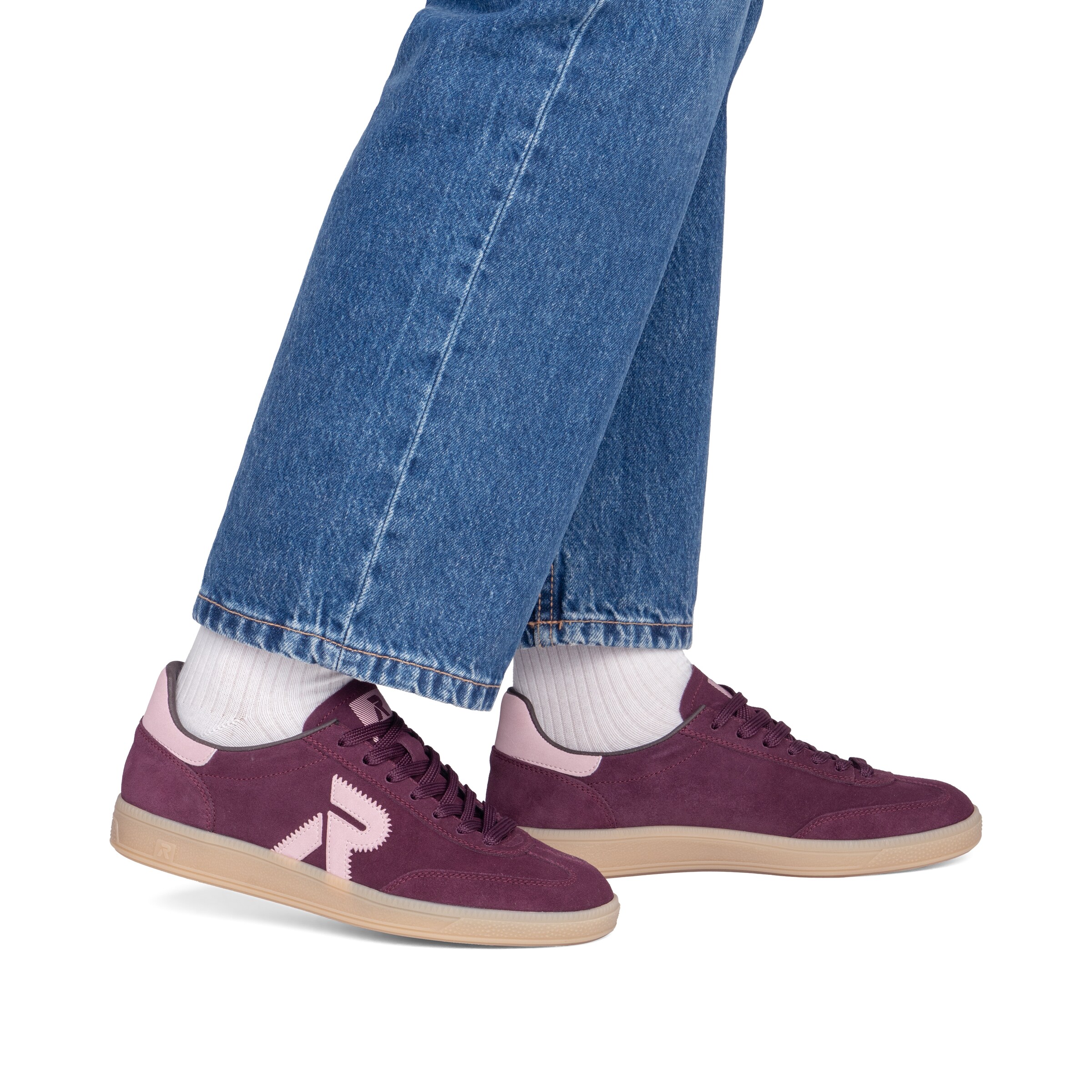Baskets basses 'San Diego' Rieker Sport en rouge