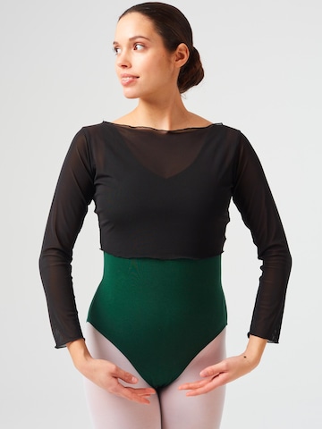 Tanzmuster Sporttop 'Maite' in Schwarz: Vorderseite