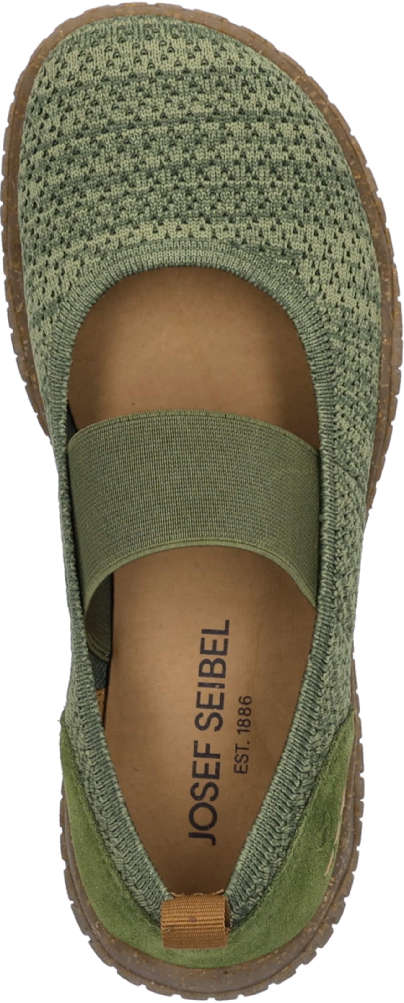 JOSEF SEIBEL Ballet Flats with Strap in Green