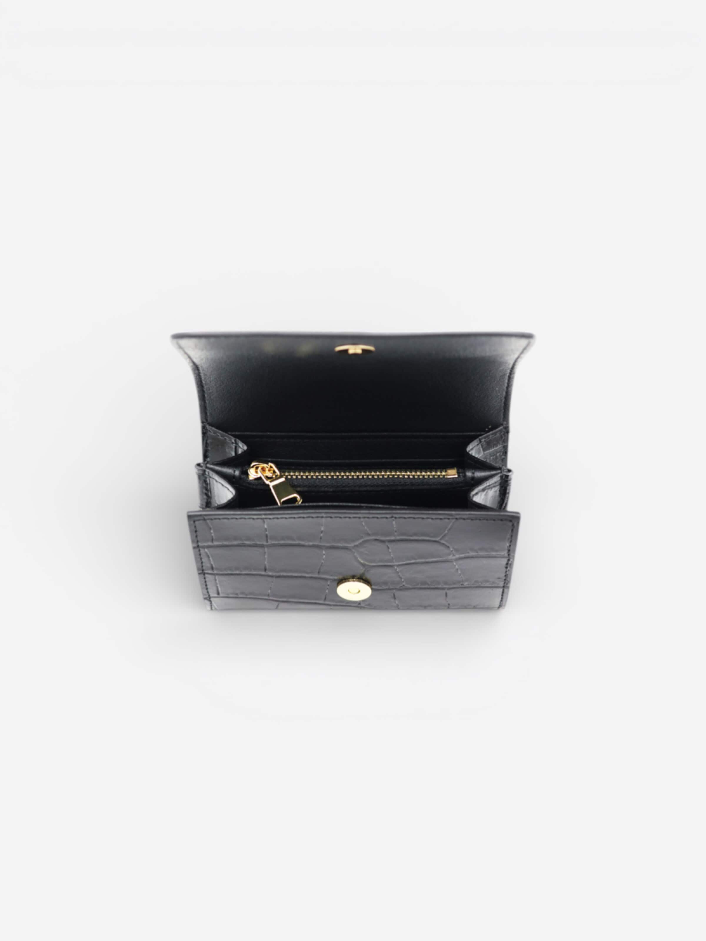 Porte-monnaies 'COSMO MINI CROC' Cheval Firenze en noir