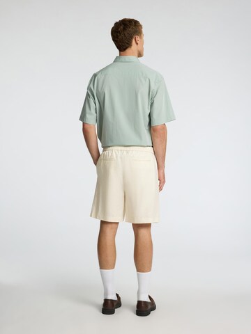 SELECTED HOMME Loosefit Bandplooibroek in Wit