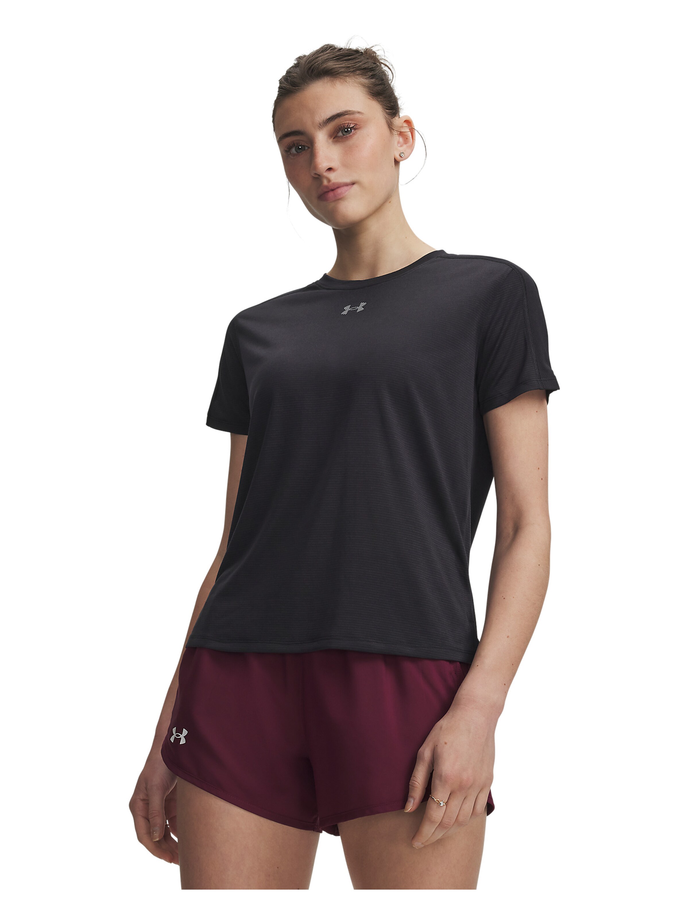 UNDER ARMOUR Functioneel shirt 'Velociti' in Zwart: voorkant