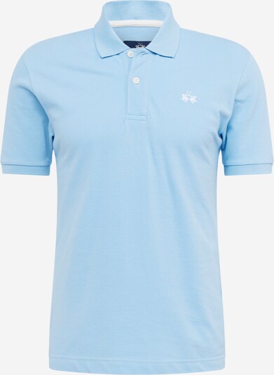 La Martina T-Shirt en bleu clair / blanc, Vue avec produit
