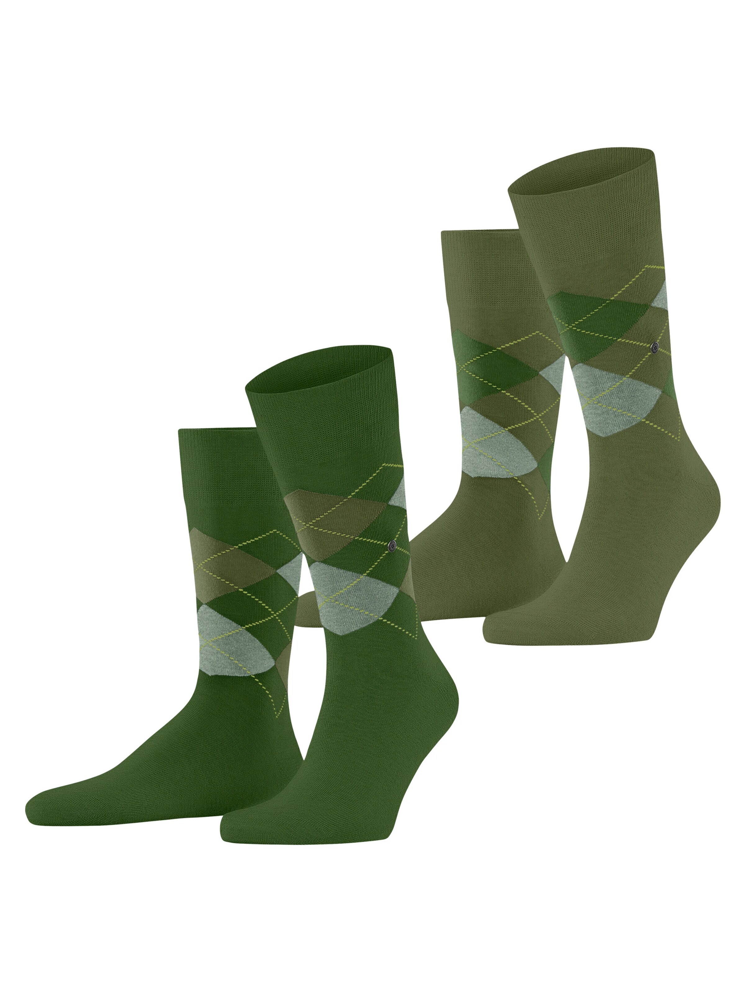 BURLINGTON Socks 'Everyday Argyle' in Green: front