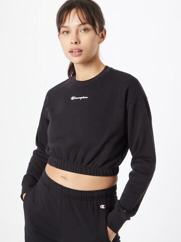 Champion Authentic Athletic Apparel Athletic Sweatshirt in Black: front