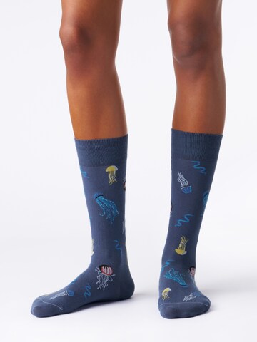 Von Jungfeld Socks 'Signature Icons' in Blue