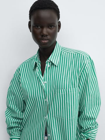 MANGO Bluzka 'JUANES' w kolorze zielony