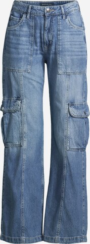 AÉROPOSTALE Wide leg Cargo jeans in Blue: front