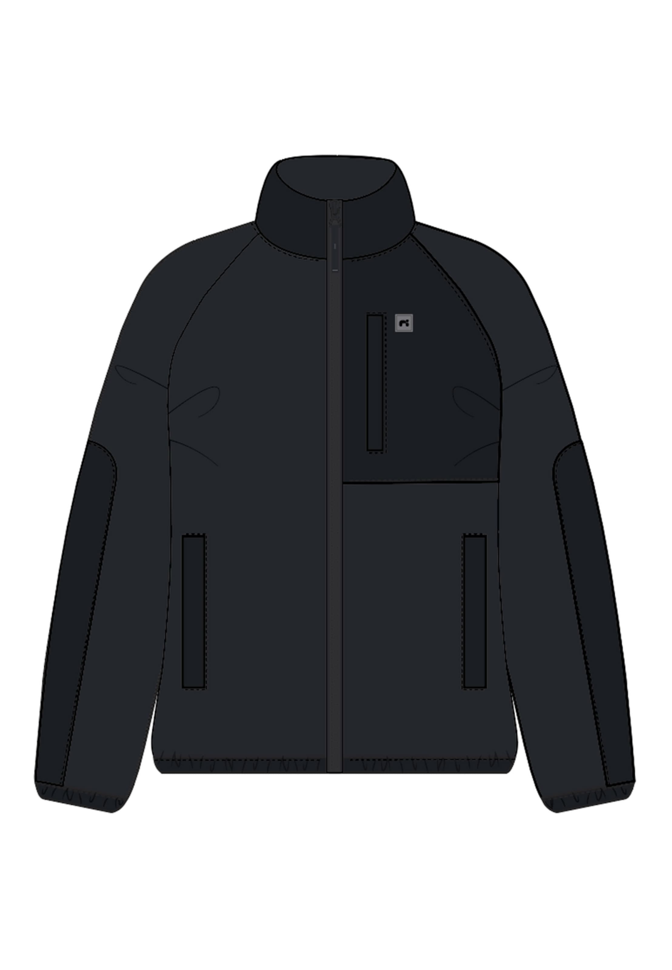 NAME IT Поларено яке &#x27;Yles&#x27; в черно: отпред