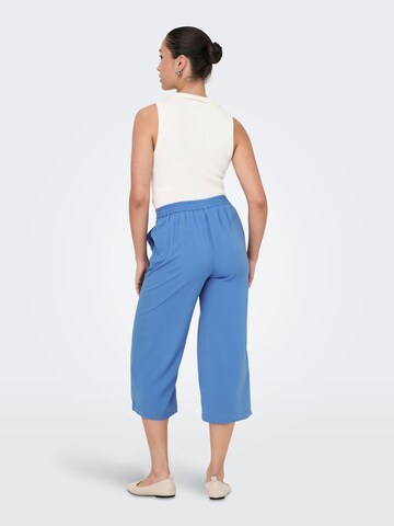 ONLY Wide leg Pleat-front trousers 'ONLNOVA' in Blue