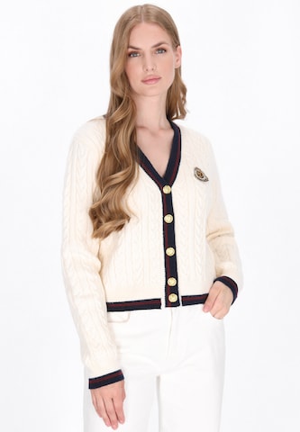 Cardigan DreiMaster Maritim en blanc : devant