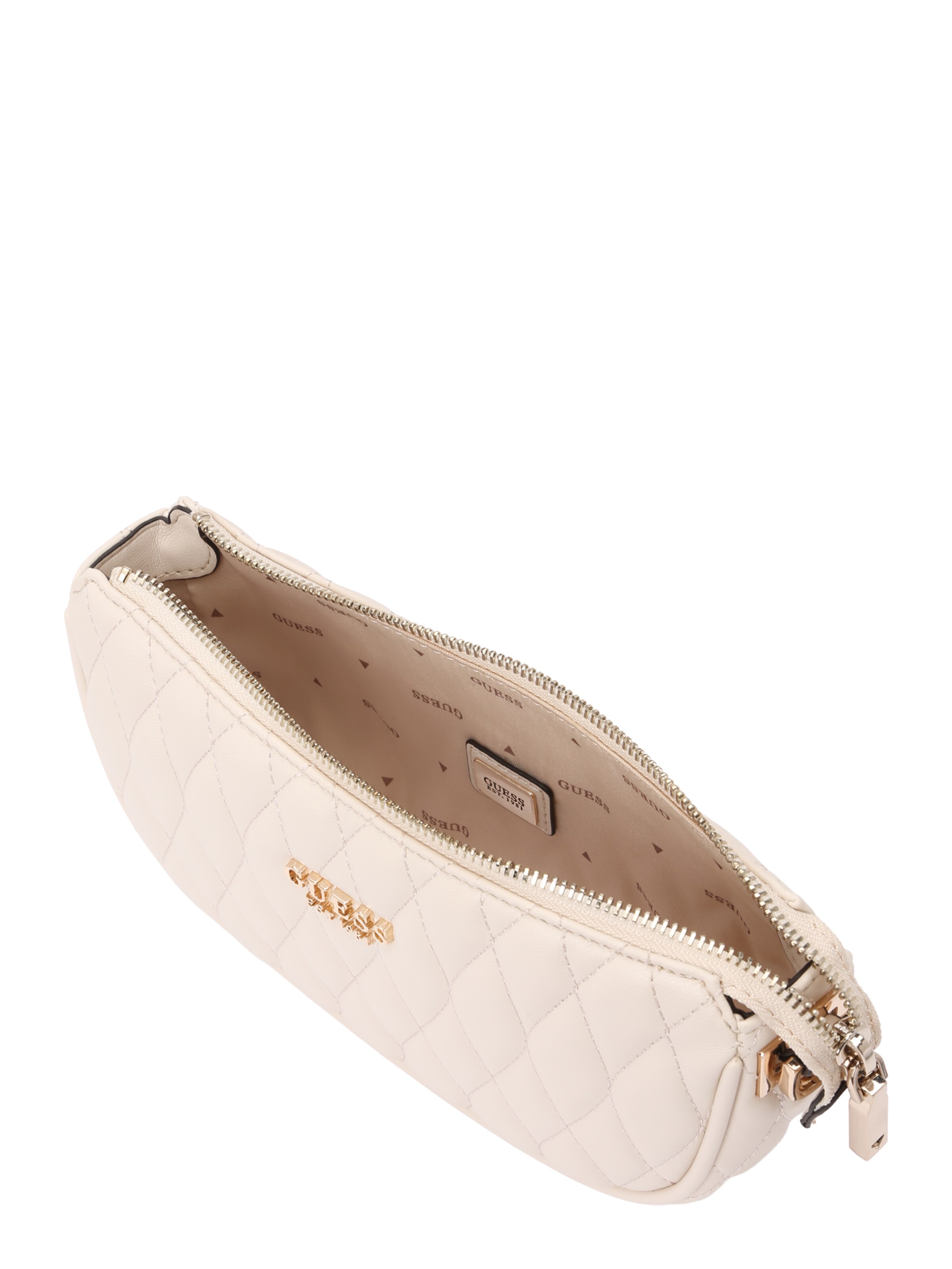 GUESS Shoulder bag 'VALLA MINI TOP ZIP SHLDR BAG' in Beige