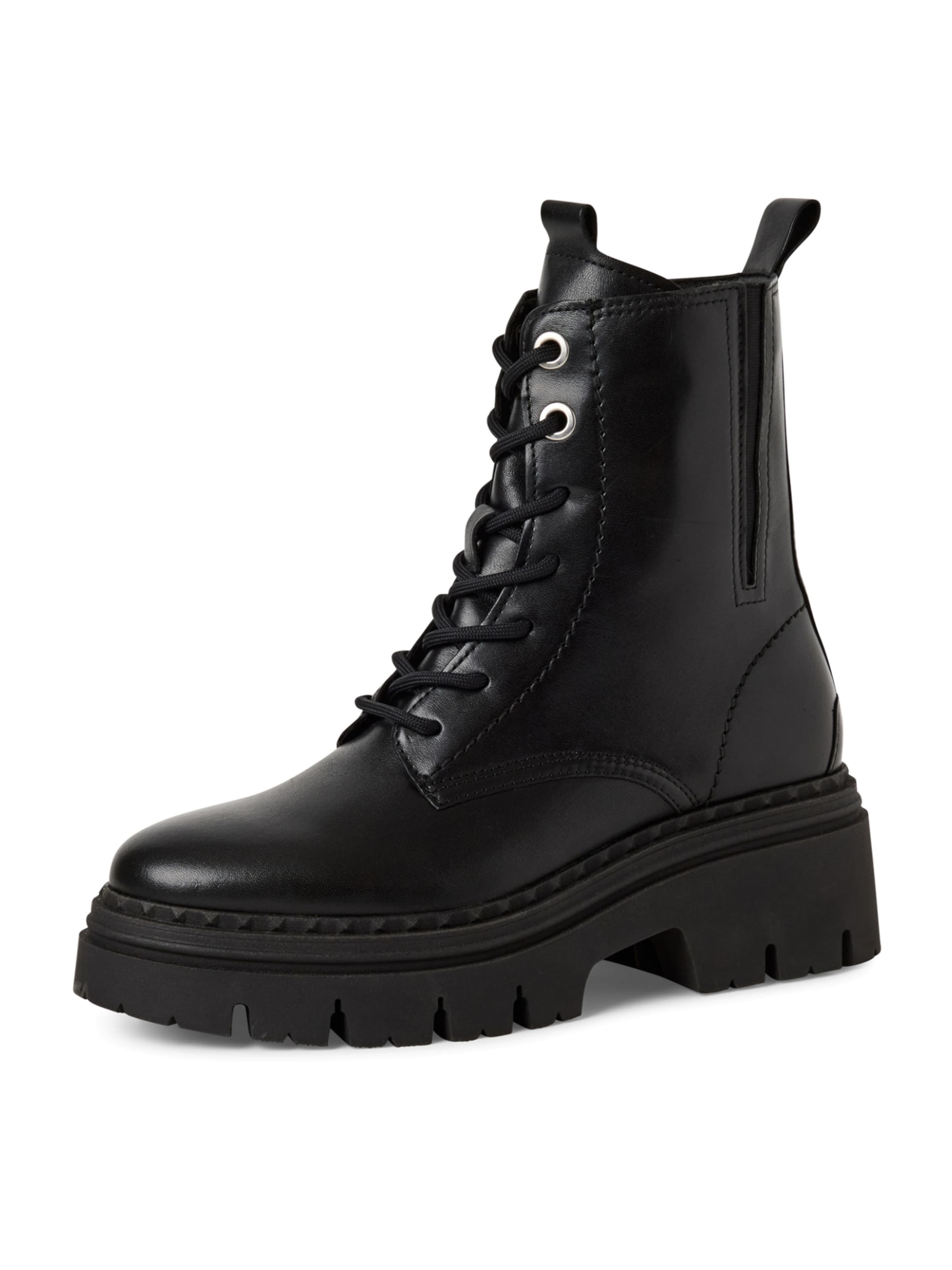 Tamaris Schnürstiefelette in Schwarz: Vorderseite