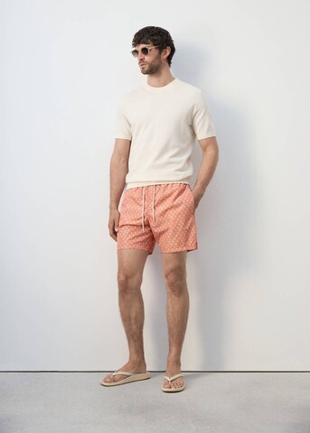 MANGO MAN Board Shorts 'Geo' in Orange