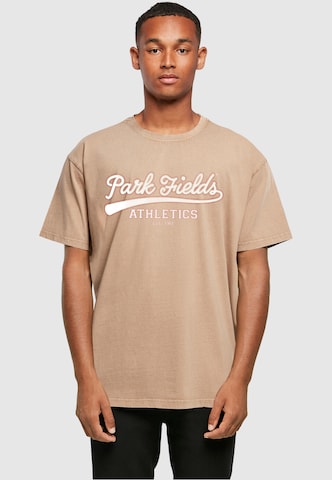 Merchcode T-Shirt 'Park Fields - Sixty One' in Beige: predná strana