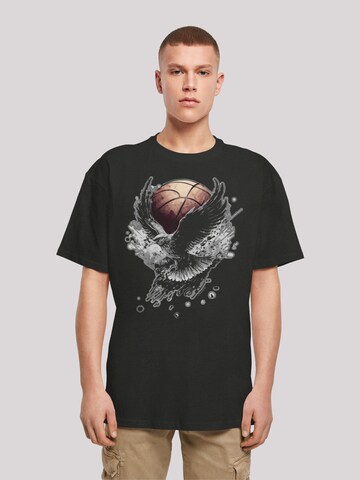 F4NT4STIC Shirt 'Basketball Adler' in Zwart: voorkant