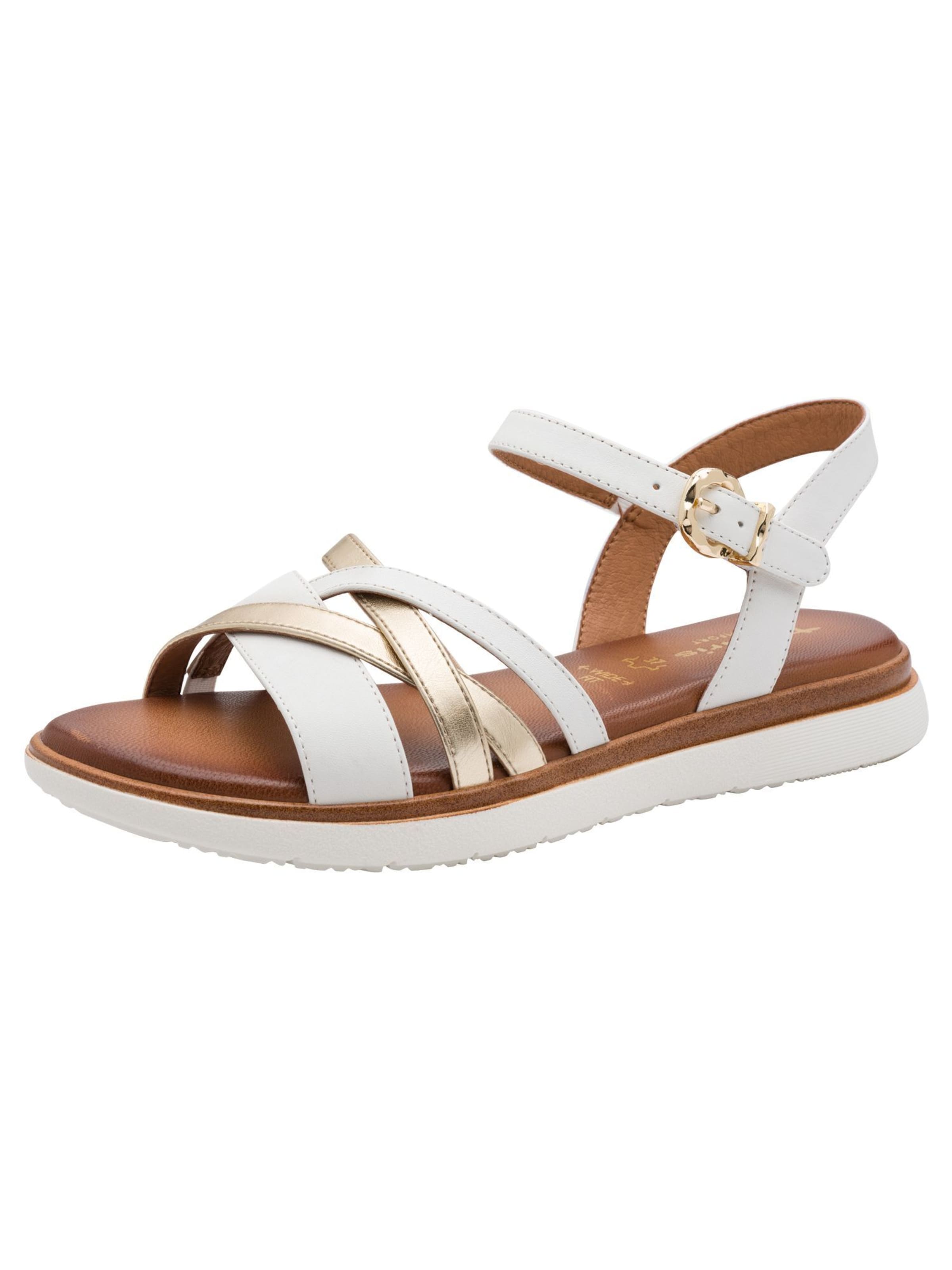 Tamaris Sandaal in Wit: voorkant