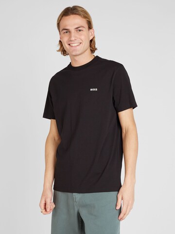 BOSS - Camiseta en negro: frente