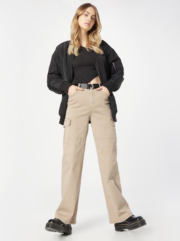 Regular Pantalon cargo Tally Weijl en beige