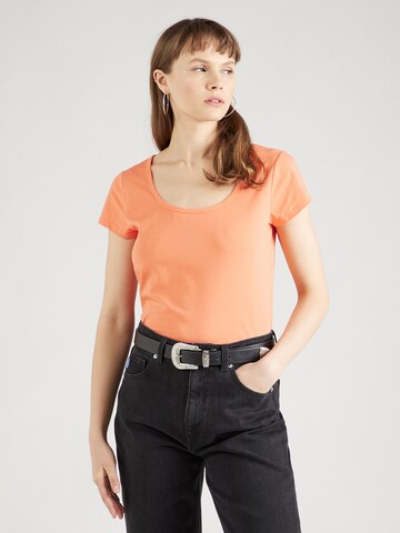 T-shirt QS en orange : devant