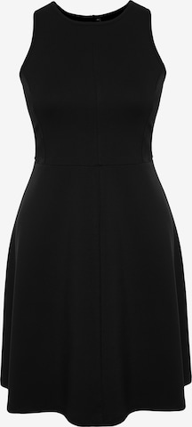 Trendyol CurveKoktel haljina - crna boja: prednji dio