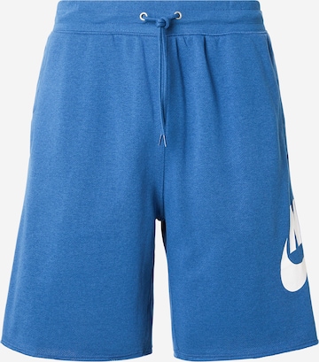 Nike Sportswear Широка кройка Панталон 'CLUB ALUMNI' в синьо: отпред