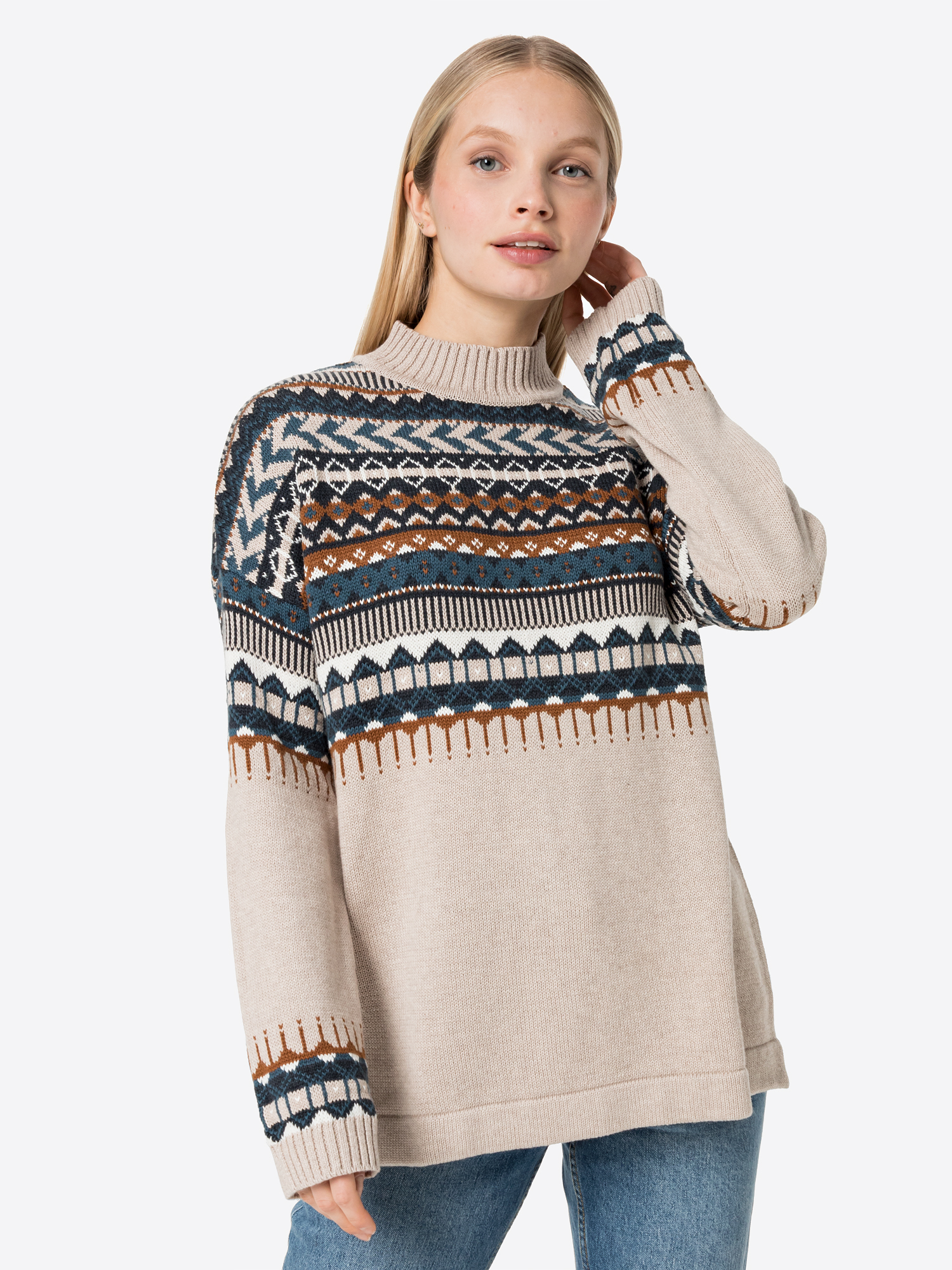 nGSM8 Abbigliamento Thought Pullover DELILAH in Camello 