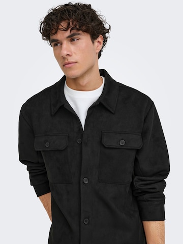 Only & Sons - Ajuste regular Camisa 'ONSNate Kodyl' en negro