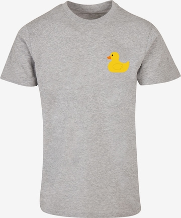 F4NT4STIC Shirt 'Yellow Rubber Duck' in Grijs: voorkant