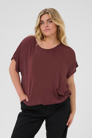 Camicia da donna 'KCAmi' di KAFFE CURVE in marrone: frontale