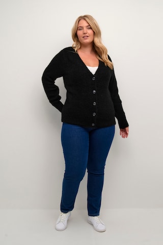 Cardigan 'Zolina' KAFFE CURVE en noir