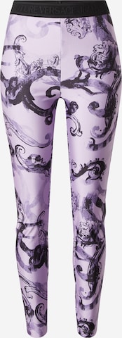 Leggings de la Versace Jeans Couture pe mov: față