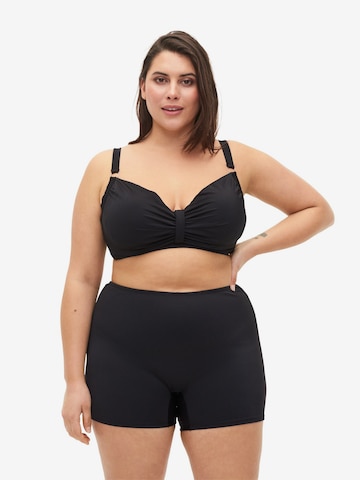 Swim by Zizzi Bikinihose in Schwarz: predná strana