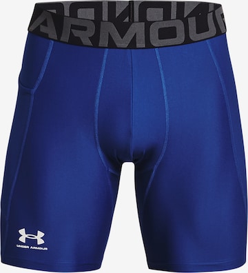 UNDER ARMOUR Skinny Workout Pants in Blue: front