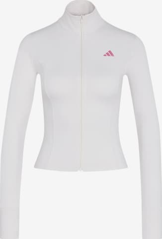 ADIDAS PERFORMANCE Športna jakna 'Studio' | bela barva: sprednja stran