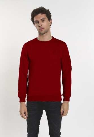 Sweat-shirt 'Bret' DENIM CULTURE en rouge : devant