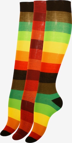 Cotton Prime Knee socks in Mixed colours: front