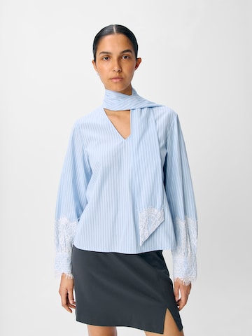 OBJECT Bluse 'OBJALI' in Blau: Vorderseite