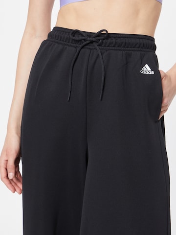 ADIDAS SPORTSWEAR Wide leg Workout Pants in Black